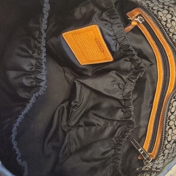 Coach Black and Gray Signature Diaper Bag 5707 Y2K Tote Shoulder Bag - Picture 8 of 16